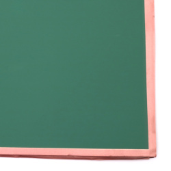 celofan mat pentru ambalare si decor cu bordura 58x58 cm culoare verde - 20 coli