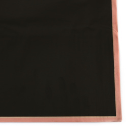Матиран целофан за опаковане и декорация с кант 58x58 см цвят черен -20 листа