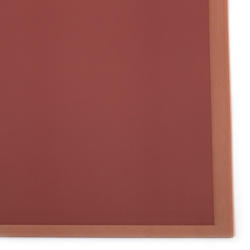 Matte cellophane for packaging and decoration with edging, 58x58 cm, rose ash color - 20 sheets