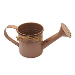 Decorative Metal Watering Can 100x190x80 mm color beige