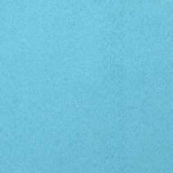 Soft Felt Fabric Sheet DIY Craftwork Decoration 2 mm A4 20x30 cm color blue light -1 piece