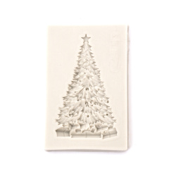 Silicone mold /shape/ 50x77x8 mm Christmas tree