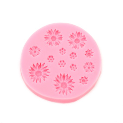 Silicone mold /shape/ 81x11 mm flowers