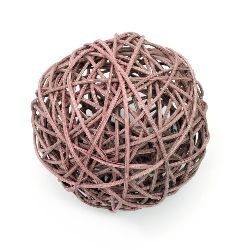Rattan Ball, Wooden, Decoration, Craft Projects, DIY 100 mm lavender
