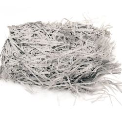 Artificial Paper Grass, Decoration Decoupage DIY color gray light - 50 grams