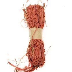 Διακοσμητικό φυσικό χόρτο ράφια, πορτοκαλί σκούρο -30 γραμμάρια