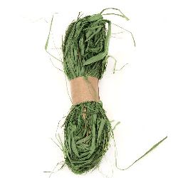 Лико/рафия натурално цвят зелен -30 грама
