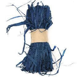 Natural Raffia Bundle, DIY Decorations, Craft, Scrapbooking, Wrapping blue dark -30 grams