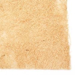 Pressed artificial coconut grass for craft projects, A4 peach color