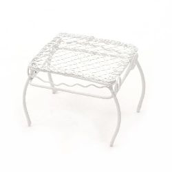 Τραπέζι, μεταλλικό διακοσμητικό 60x55x60 mm λευκό