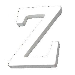 Wooden Letter "Z" 110x83x12 mm, White / Decoupage, Scrapbooking Gifts, Decoration 