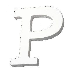 Letter wood "P" 110x80x12 mm - white,Decoupage Scrapbooking Gifts Decoration