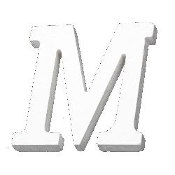 Letter wood "M" 110x100x12 mm - white,Decoupage Scrapbooking Gifts Decoration