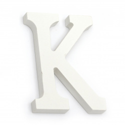Letter wood "K" 110x80x12 mm - white,Decoupage Scrapbooking Gifts Decoration
