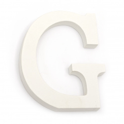 Letter wood "G" 110x92x12 mm - white,Scrapbooking Gifts Decoration