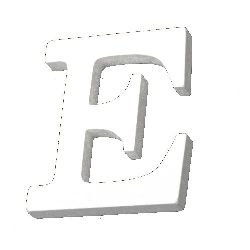 Letter wood "E" 110x72x12 mm - white,Scrapbooking Gifts Decoration
