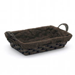 Not Available Online. You can also buy at EM ART stores and at 0884400631 Knitted basket with handles and textile inside 360x80 mm dark brown