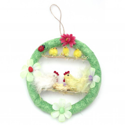 Not Available Online. You can also buy at EM ART stores and at +359 884 000 893 175mm styrofoam wreath Easter decoration for hanging