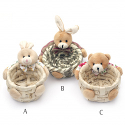 Not Available Online. You can also buy at EM ART stores and at +359 884 000 893 Paner knitted textile, sackcloth 210x220 mm bunny, bear MIX