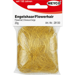 Decorative Fibers from Fine Wire, Angel Hair, Meyco Gold Color - 20 Grams