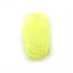 Păr de înger răsucit curcubeu electric galben ~10 grame