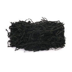 Къдрава хартиена трева подходяща за декорация или пълнеж цвят черен -30 грама
