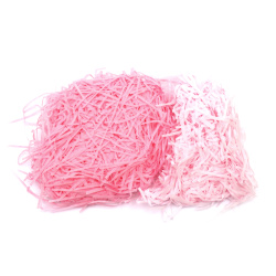 Paper Grass Strips in Two Shades of Pink, Shredded colorful paper for Decoration, DIY Crafts, Gift Fillers - 30 grams