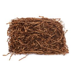Къдрава хартиена трева подходяща за декорация или пълнеж цвят кафяв - 30 грама