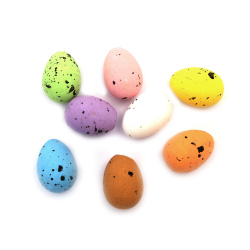 Set of Styrofoam Eggs, Easter Foam Eggs for Decoration, 38x27 mm, color MIX - 18 pieces