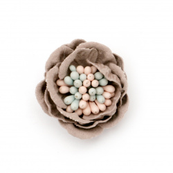 Not Available Online. You can also buy at EM ART stores and at +359 884 000 893 Flower made of suede paper with colored stamens 30x20 mm color lavender pastel