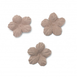 Flowers made of suede paper 33x5 mm color lavender pastel - 10 pieces