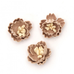 Not Available Online. You can also buy at EM ART stores and at 0884400631 Flower made of suede paper with stamens 17x10 mm color pale pink pastel - 5 pieces