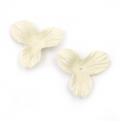 Velour Paper Flowers, 35x10 mm, in Champagne Pastel Color - Pack of 10