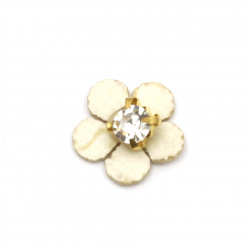 Not Available Online. You can also buy at EM ART stores and at 0884400631 Flowers made of suede paper with crystal for DIY Accessories, Jewelry Making 13 mm color cream - 10 pieces