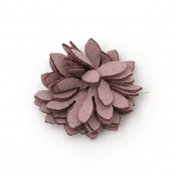 Textile element for flower decoration 25 mm pink -5 pieces