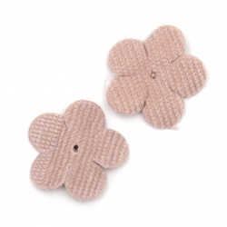 Textile element for flower decoration 30 mm pink -10 pieces