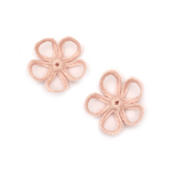 Beautiful Lace Flower for Decoration, DIY Crafts, Sewing Accessory, 35 mm, Color Light Pink - 5 pieces