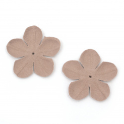 Velour Paper Flowers, 45 mm, Color - Ashes of Roses Pastel - 10 pieces