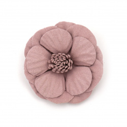 Floare din hartie piele intoarsa 50x22 mm culoare roz-violet pastel