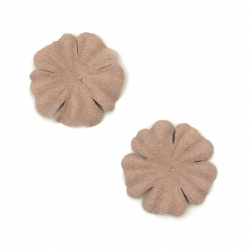 Velour Paper Flowers, 25 mm, Pastel Ashes of Roses Color - 10 Pieces