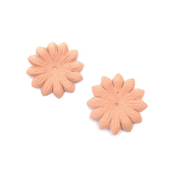 Flowers made of Suede Paper, 50 mm, Color Pink - 10 pieces