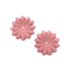 Λουλούδια από βελουτέ χαρτί 50 mm χρώμα ροζ μωβ - 10 τεμάχια