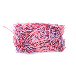 Curly Paper Grass in Two Colors:  Pink and Purple - 20 grams