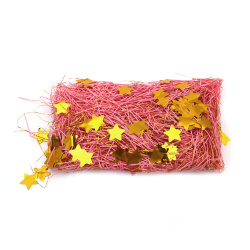 Paper Grass with Lamé Threat and Sequins, Color: Pink - 20 grams