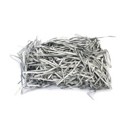 Double-Sided Glitter Paper Grass,   Silver Color - 20 grams