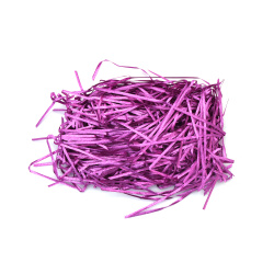 Double-Sided Glitter Paper Grass,   Purple Color - 20 grams