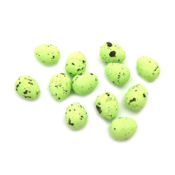 Set of 100 Styrofoam Eggs for Easter Decorations, Oval Foam Egg Shapes for DIY Craft Projects, 18x15 mm Color Green - 100 pieces