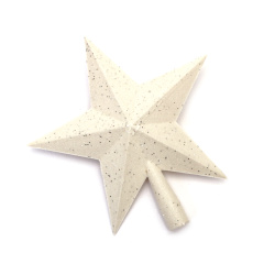 Stern für Weihnachtsbaumspitze, 220×240×3 mm – rustikaler Baumschmuck, winterliche Weihnachtsdeko