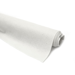 Soft Kraft Felt, 1.5 mm, 45 cm, 180-200 gsm, White - 1 Meter