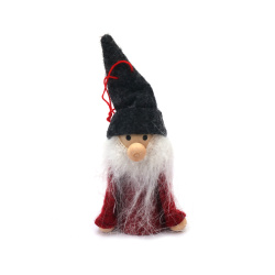 Wooden Christmas Decoration Pendant Gnome 85x35 mm